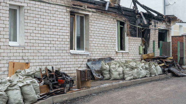 Professional Fire Damage Removal technician working in Dover, OH